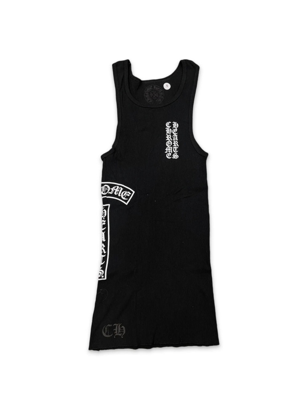 Black CH Graphic Tank Dress - Women's Ribbed Scoop Neck